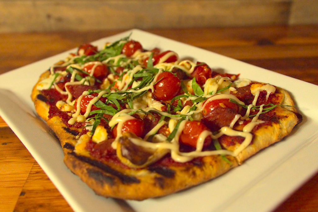 margherita pepperoni, roasted cherry tomatos, fresh basil, house